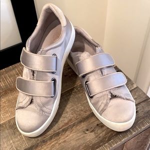 Joie satin Velcro strap sneakers